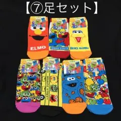 セサミストリート　カラフルソックス　クルー丈　【⑦足セット】のサムネイル