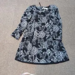 Super Beauty 花柄 長袖ワンピース 40