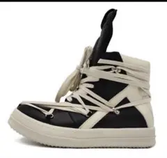 ダークレザーショートブーツハイカット ラモーンズ opium 厚底スニーカー