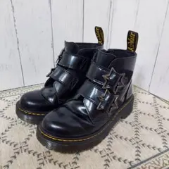 【黒 美品】Dr. Martens ブラックブーツ 星型バックル飾り付 21.0のサムネイル