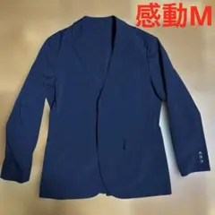 【美品】UNIQLO 感動ジャケット 紺色M コットンライク
