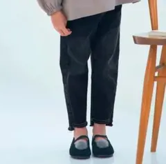 アプレレクール　パンツ90 フリンジデニムパンツ 90 ブラック