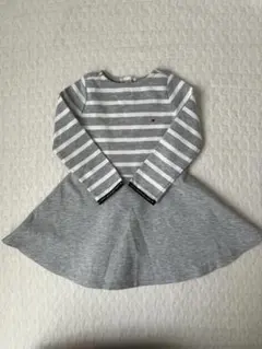 TOMMY HILFIGER グレー ストライプ ワンピース 92㎝