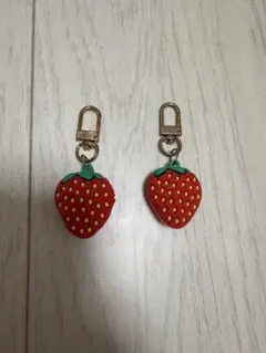 いちご型キーホルダー 2個セット