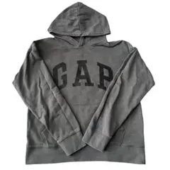 GAPKIDS グレー ロゴ入りパーカー XXL(14-16)