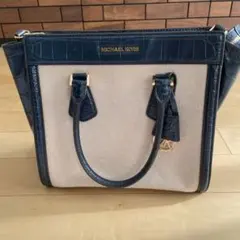 MICHAEL KORS ネイビー ベージュ バッグ ショルダーバッグ