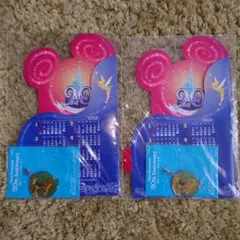 東京ディズニーランド　20周年　チャーム＆カレンダー　2個セット