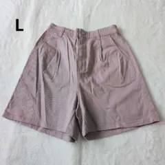ハーフパンツ ウエストゴム コットン ピンク Lのサムネイル