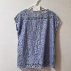 ❣️タイムセール❣️Earth 水色 レース ノースリーブトップス