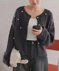KOBE LETTUCE 神戸レタス ランダムパールニットカーディガンN1137