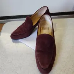 elegance卑弥呼　スエード ローファーパンプス　ヒールローファーのサムネイル