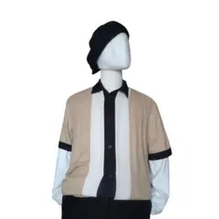 havanera オープンカラー キューバシャツ ストライプライン us古着