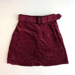 INGNI イング コーデュロイ 赤 スカート ベルト付き　М