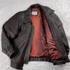 vintage レザー 本革 A-2 G-1 フライトジャケット 短丈　L 肉厚