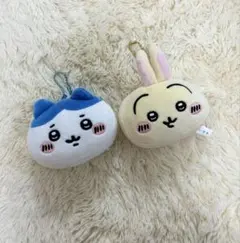 ハチワレ うさぎ もちもちフェイスマスコット キーホルダー 新品未使用品