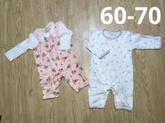 ロンパース　女の子　60 70出産準備①