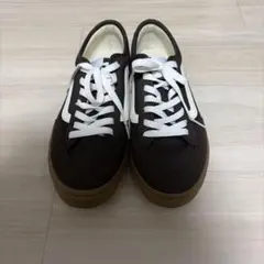 VANS スニーカー ブラウン ホワイト ガムソール