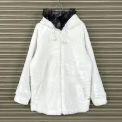 90s piko fakefur hooded jacket y2k fairy