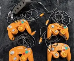 ゲームキューブ コントローラー 4個セットと変換アダプター付き