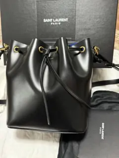 SAINT LAURENT バケツ型ショルダーバッグ 黒 レザーのサムネイル
