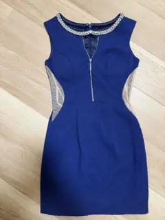 glossy ドレス　ネイビー