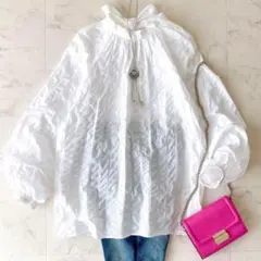 極美品✨定価１.６万❤️　イエナ　Cotton Wave BackBowブラウスのサムネイル
