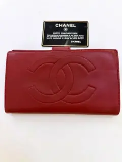 CHANEL レッド 長財布 CCロゴのサムネイル