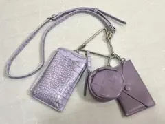 スマホショルダーバッグ　パープル