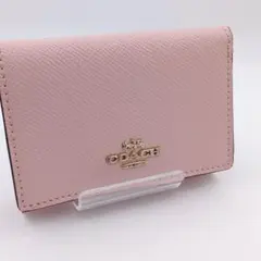 COACH コーチ ピンク 三つ折り　財布　ウォレット　かわいい　シック