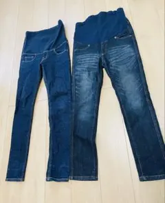 エンジェリーベ　マタニティパンツ S デニム 妊婦　マタニティ　セット