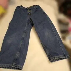 GU デニムパンツ ボタンフライ ウエストゴム
