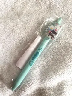 サンリオ　いちご新聞　かきかきいちごボールペン ミントグリーン