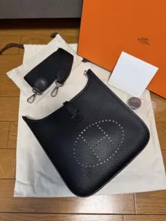 エヴリン23 新品未使用 ノワール ブラック シルバー金具 エルメス 