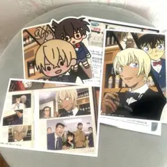 名探偵コナン セガラッキーくじ メモリアルカット 安室透＆江戸川コナンステッカー