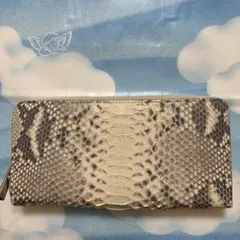傳濱野 パイソン革 レア！ スマホが入る長財布 リュフカパイソン