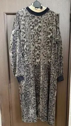 ヒステリックグラマー レオパード柄 長袖ドレス シースルー