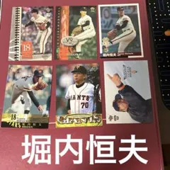 読売巨人 レジェンド投手堀内恒夫さんプロ野球カード 6枚セット