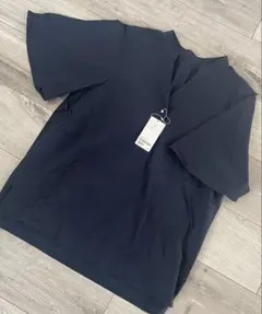 グリーンレーベル　紺　ネイビー Vネック フレアスリーブシャツ 新品タグ付き