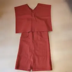 SHIPS　レッド トップス スカート セット