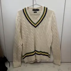 ポロラルフローレン ケーブルニット Vネックセーター