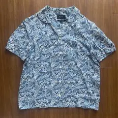 A.P.C. 花柄 リバティー　半袖シャツ ブルー サイズ36のサムネイル