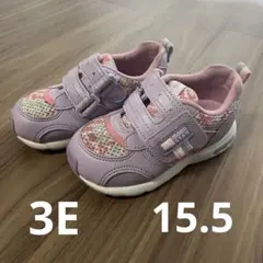 MoonStar スニーカー 紫 花柄 15.5cm 3E 幅広