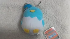 牛人のペンキかぶっちゃう系ペンギンさん　マスコットぬいぐるみ 青色