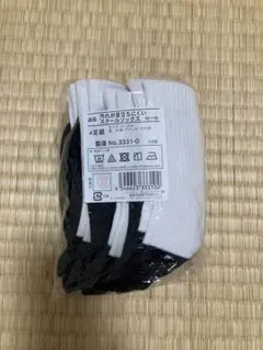 キッズ靴下 4足セット ホワイト/ブラック 16-19cm