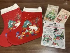 カルディ クリスマス ソックス　アルミバルーン　セット