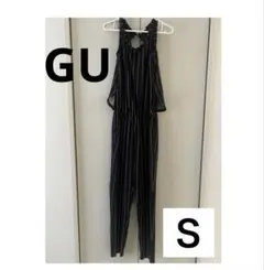 【GU】オールインワン ストライプ バックオープン Ｓサイズ レディース