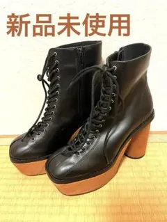 【新品未使用】ENVYN 編み上げショートブーツ　アンビー