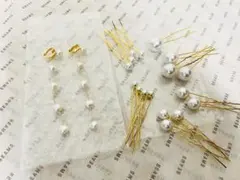 パール　イヤリングとヘアピンセット　結婚式に♡
