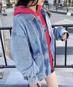 INGNI BIGデニムジップジャケット