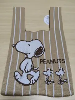 スヌーピー ニットトートバッグ S